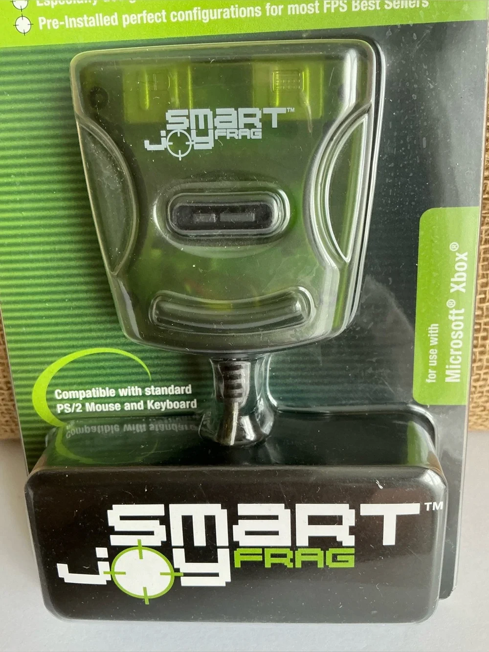 Green and Black Gaming Adapter Packaging